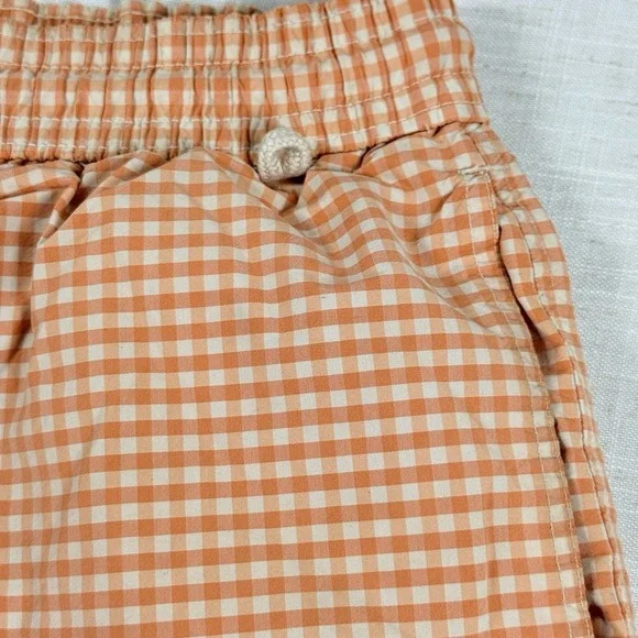 Polo Ralph Lauren Traveler Gingham Swim Trunk Shorts Men's M Orange 5.5" - Picture 14 of 16